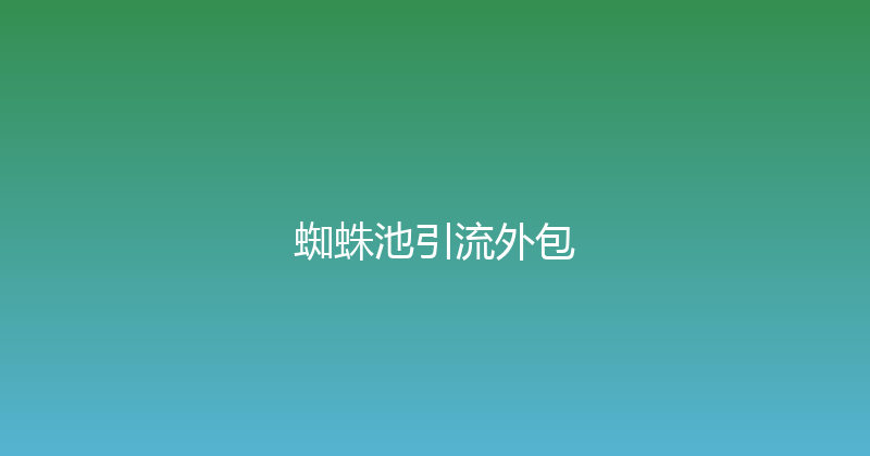 蜘蛛池引流外包 封面图
